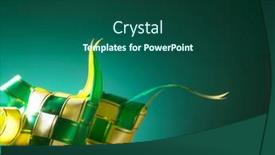  Presentation with ribbon green - Colorful slide deck enhanced with ribbon-ketupat-on-the-green backdrop and a ocean colored foreground