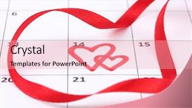  Presentation with valentines day - Colorful presentation design enhanced with ribbon on st valentines day backdrop and a coral colored foreground