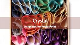  Presentation with rainbow - Amazing theme having ribbon on white background rainbow backdrop and a tawny brown colored foreground