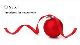  Presentation with white christmas - Presentation theme having ribbon on white background background and a white colored foreground