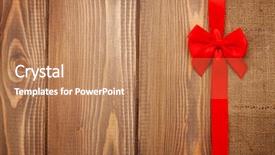  Presentation with valentines day - Slides enhanced with ribbon over wood and burlap background and a  colored foreground