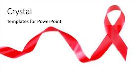  Presentation with red - Cool new slide deck with ribbon sign isolated on white backdrop and a white colored foreground