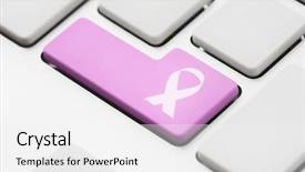  Presentation with cancer lemon green ribbon - Presentation with ribbon symbol on computer key background and a  colored foreground