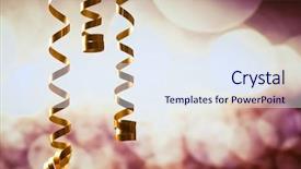  Presentation with new year - Presentation having ribbons and holiday lights - new background and a  colored foreground