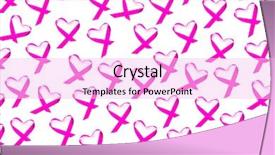  Presentation with pink ribbon breast awareness - Beautiful theme featuring ribbons for the breast cancer backdrop and a lavender colored foreground