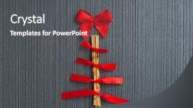  Presentation with christmas ribbon festive - Cool new theme with ribbons isolated on black backdrop and a  colored foreground