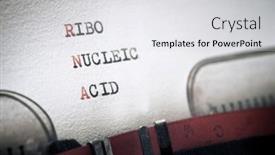  Presentation with acid - Theme enhanced with ribo-nucleic-acid-phrase-written background and a light gray colored foreground