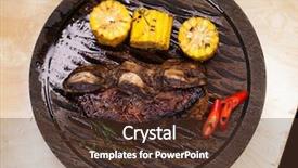  Presentation with ribs - Theme having ribs of marbled beef serve background and a  colored foreground