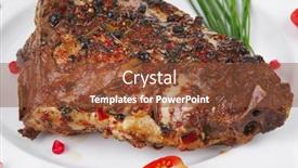  Presentation with ribs - Slide deck consisting of ribs-served-on-plate background and a tawny brown colored foreground