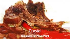  Presentation with tomatoes mechanism - Cool new PPT theme with ribs with tomatoes and beans backdrop and a  colored foreground