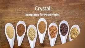  Presentation with sorghum - Beautiful presentation design featuring grains quinoa brown rice amaranth backdrop and a tawny brown colored foreground