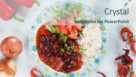  Presentation with kidney - Cool new presentation theme with kidney beans brazilian staple food backdrop and a sky blue colored foreground