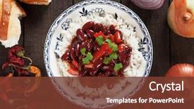  Presentation with food red - Cool new presentation with rice and red kidney beans backdrop and a tawny brown colored foreground