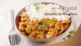  Presentation with milk coconut - Amazing PPT theme having rice-and-shrimp-cooked backdrop and a lemonade colored foreground