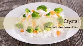  Presentation with hydroponics vegetables hydroponic vegetable - Presentation theme featuring rice and vegetables background and a blonde colored foreground