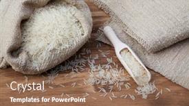  Presentation with old wooden table food - Cool new presentation theme with rice bowl on wooden table backdrop and a violet colored foreground