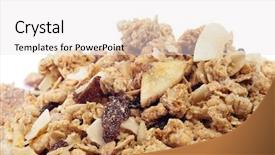  Presentation with rice bran - PPT layouts with rice bran - closeup of a pile background and a sky blue colored foreground