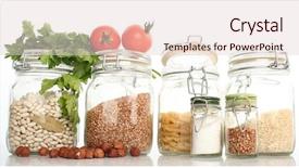  Presentation with white healthy food - Beautiful presentation theme featuring rice bran - fresh healthy food isolated backdrop and a  colored foreground