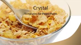  Presentation with rice bran - PPT layouts with rice bran - healthy fiber cereal background and a  colored foreground