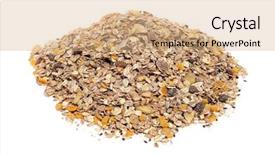  Presentation with muesli - PPT layouts with rice bran - pile of muesli background and a coral colored foreground
