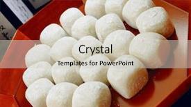  Presentation with korean food - Slide set having  background and a  colored foreground