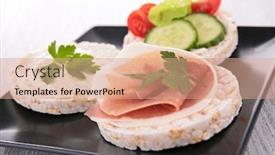  Presentation with rice cake - Audience pleasing presentation theme consisting of rice cake backdrop and a coral colored foreground