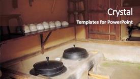  Presentation with korean - Presentation theme enhanced with rice cooker - korean tradition background and a  colored foreground