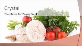  Presentation with healthy food - Slide set featuring rice-crakcer-healthy-and-diet background and a white colored foreground