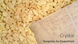  Presentation with rice - Slide set featuring rice-crispies-with-measure-cup background and a  colored foreground