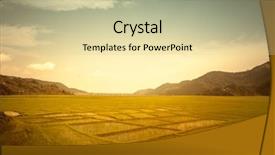  Presentation with asian american colors - Slide deck consisting of rice crop - beautiful asian landscape bright colors background and a soft green colored foreground