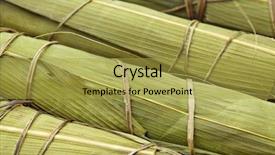  Presentation with dragon boat - PPT theme enhanced with rice dumpling for dragon boat background and a yellow colored foreground