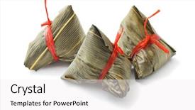  Presentation with chinese dragon - Amazing presentation theme having rice dumplings for dragon boat backdrop and a white colored foreground