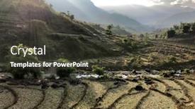  Presentation with rice field - Beautiful PPT layouts featuring rice-field-landscape-during backdrop and a tawny brown colored foreground