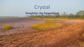  Presentation with rice fields - Beautiful slide deck featuring rice-fields-outside-bissau backdrop and a sky blue colored foreground