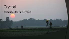  Presentation with rice fields - PPT layouts having rice fields sundarbans west bengal background and a soft green colored foreground