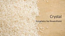  Presentation with rice grain - Theme consisting of rice grain and wooden background background and a lemonade colored foreground