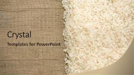  Presentation with rice grain - Theme featuring rice grain and wooden background background and a  colored foreground