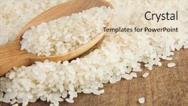 Presentation with rice grain - Amazing PPT theme having rice grain in wooden spoon backdrop and a  colored foreground