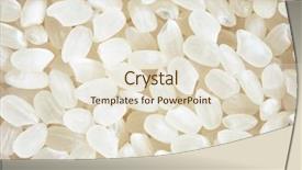  Presentation with rice grain - Presentation theme featuring rice high magnification macro rice background and a  colored foreground