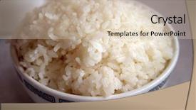 Presentation with basmati rice white rice rice - Audience pleasing PPT layouts consisting of rice in a chineese resturant backdrop and a soft green colored foreground
