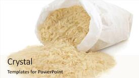  Presentation with paper bag - Presentation design enhanced with rice in paper bag isolated background and a lemonade colored foreground