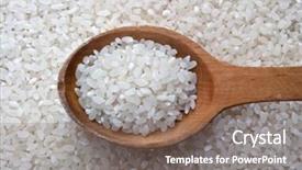  Presentation with spoon - Presentation theme featuring rice in spoon background and a violet colored foreground