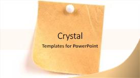  Presentation with note - PPT theme featuring rice note paper sticker isolated background and a  colored foreground