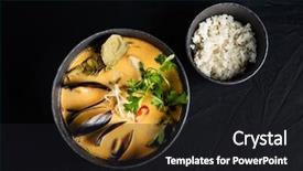  Presentation with jasmine rice brown rice black - Presentation theme featuring rice on the black background and a black colored foreground