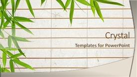  Presentation with bamboo paper - PPT layouts with rice paper blinds with bamboo background and a cream colored foreground