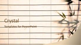  Presentation with bamboo paper - Presentation theme having rice paper with bamboo leaves background and a cream colored foreground