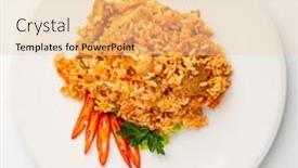  Presentation with onion - Presentation theme enhanced with rice-pilaf-with-meat-carrot background and a lemonade colored foreground