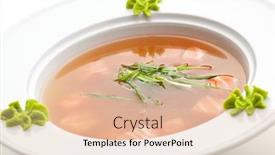  Presentation with leek soup - Slide deck enhanced with rice-soup-with-salmon-garnished background and a lemonade colored foreground