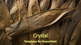  Presentation with zongzi recipe - Audience pleasing PPT layouts consisting of rice straw - dried bamboo leaves in brown backdrop and a  colored foreground