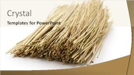  Presentation with straw - Slide set featuring rice-straw-fuel-for-cooking background and a lemonade colored foreground